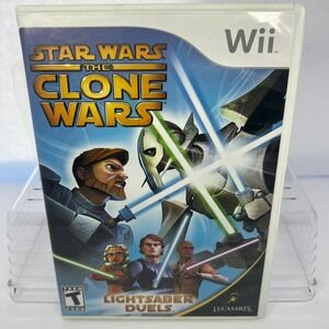 Star Wars The Clone Wars Lightsaber Duels Nintendo Wii Video Game Complete CIB